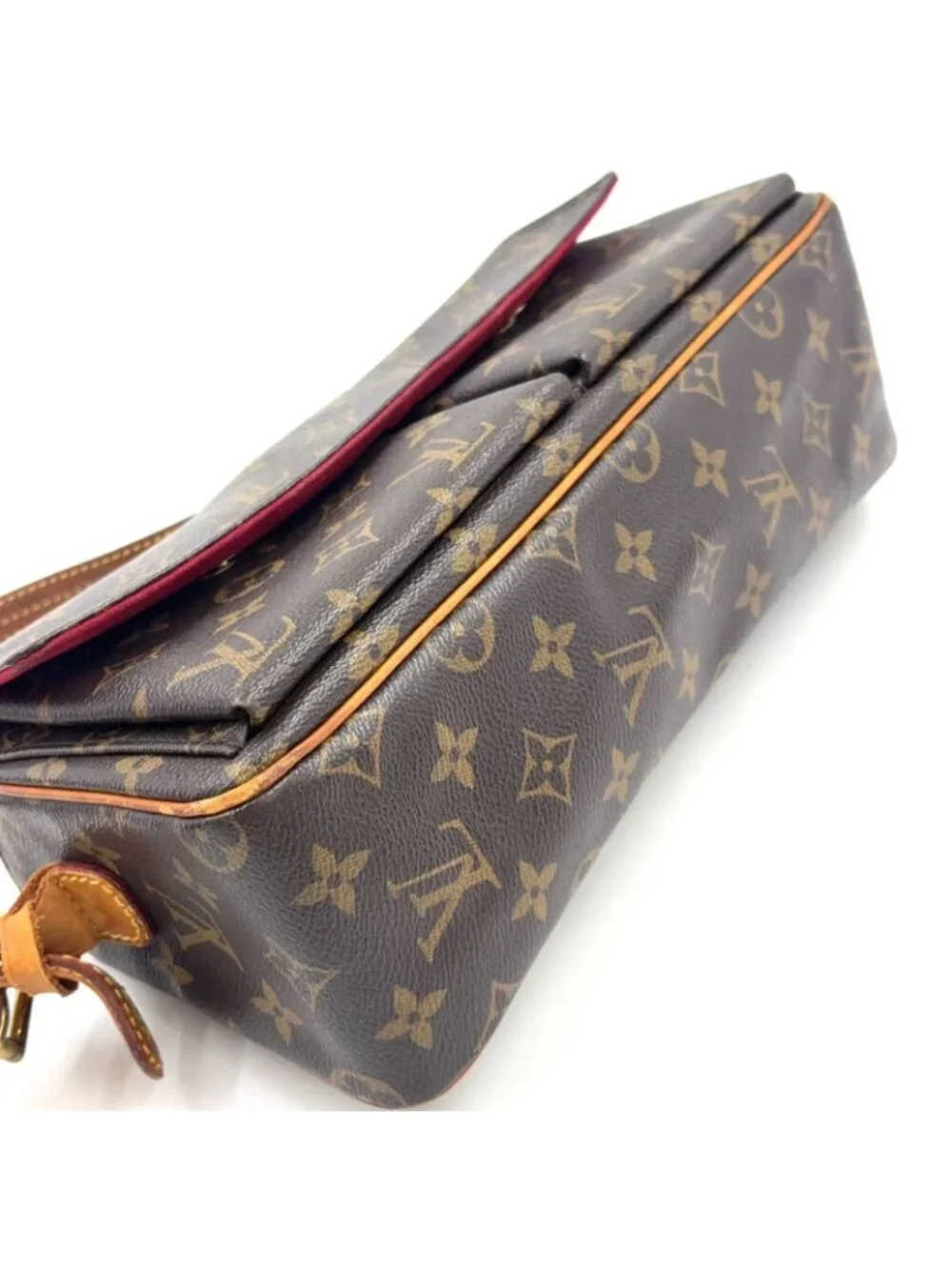 Louis Vuitton Viva Cite MM Monogram Blurry Leather Brown Shoulder Bag Gold